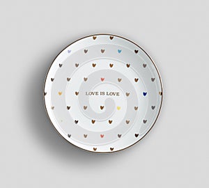 White Designer Plate with white background