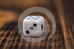 White dice for dice on a table