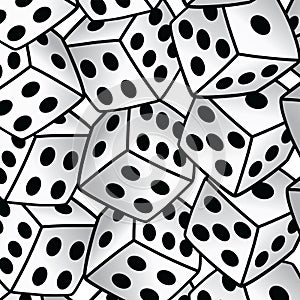 White dice risk taker gamble art background