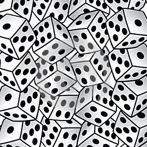 White dice risk taker gamble art background