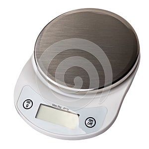 White digital kitchen scales