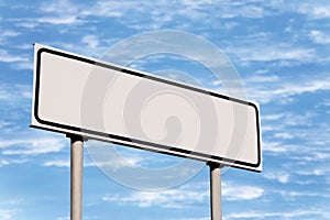 White Directional Road Sign Guide Post Sky