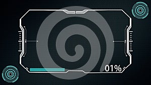 White distorted frame and two rear sigts on a dotted background.