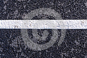 The white dividing line on the road. Road markings. Road safety. the rules of the road