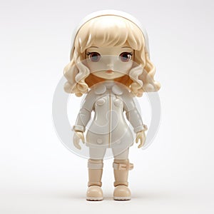 White Dolls Outfit With Accessories - Realistic Hyper-detailed Rendering