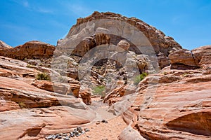 The White Domes Trail in  Valley of Fire State Park, Nevada United States