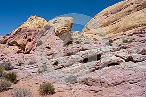 The White Domes Trail in  Valley of Fire State Park, Nevada United States