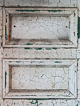 White door with cracked paint