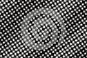 White dot on black halftone vector texture. Diagonal dotted gradient. Smooth dotwork surface for vintage effect