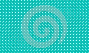 White dots on turquoise background seamless