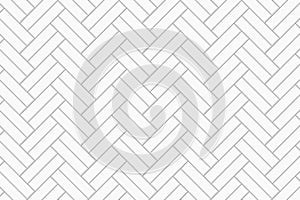 White double herringbone tile seamless pattern. Metro stone or ceramic brick wall background. Kitchen backsplash texture