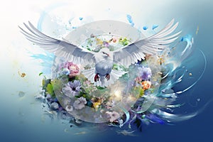 The white dove as a symbol of the World Day of Peace.