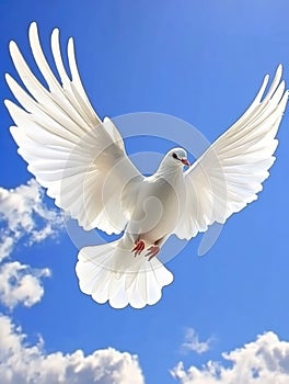 White Dove Flying High