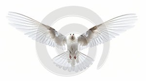 Realistic Dove In Flight: 8k Resolution With Translucency And Symmetrical Compositions photo