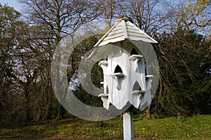 White dovecote birdbox