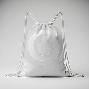 White drawstring bag