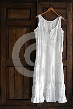 White Dress On Wardrobe