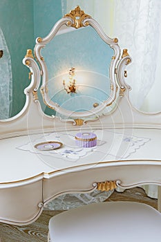 White dressing table