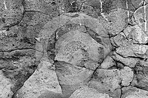 White dried and cracked earth background texture, Close-up of dry fissure ground, fracture surface