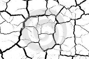 White dried and cracked ground earth background. Closeup of dry fissure ground. erosion