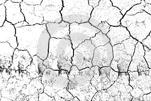 White dried and cracked ground earth background. Closeup of dry fissure ground. erosion