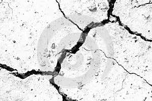 White dried and cracked ground. erosion earth background. cracked dry wall surface. white natural cracked texture