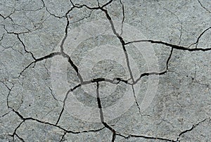 White dried and cracked ground. erosion earth background. cracked dry wall surface. white natural cracked texture