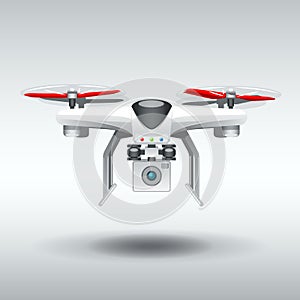 White Drone quadrocopter.