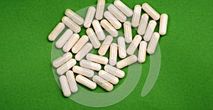 White drug capsules