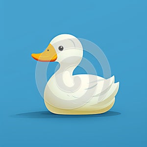 Minimalist Duck Icon Cartoon In Li Wei Style photo
