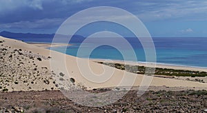 The white dunes of Costa Calma on Fuerteventura photo