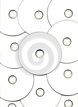 White DVD computer data discs pattern.