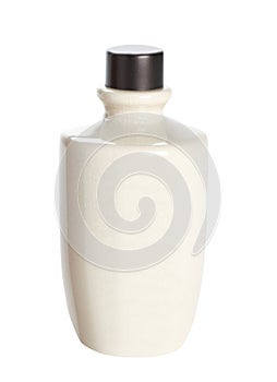 White earthenware bottle