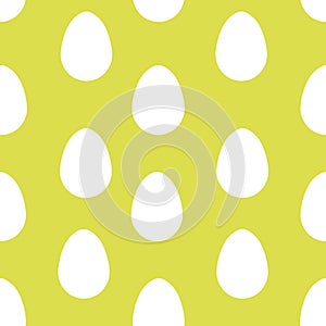 White easter eggs seamless pattern background