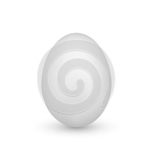 White egg. Chicken egg Easter symbol. Vector illustration isolated on white background