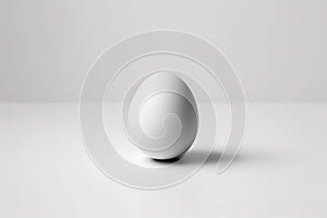 White egg 3D render style over white background.