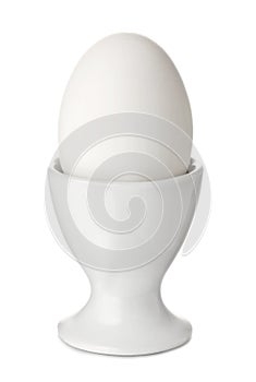 White egg in eggcup