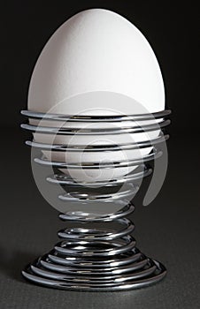 White egg in eggcup photo