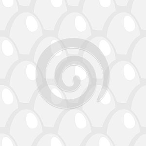 White Egg seamless pattern ornament . Eggs background texture