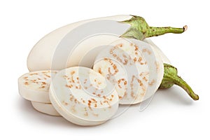 White eggplant cut