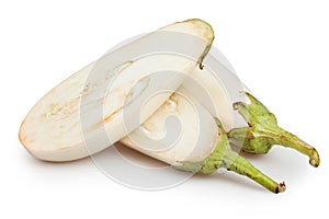 White eggplant cut