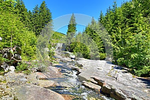 White Elbe, Certovo Valley, Giant Mountains (Czech: Krkonose), Riesengebirge, Czech, Polannd