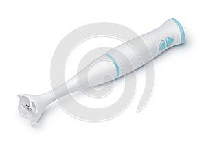 White electric hand blender