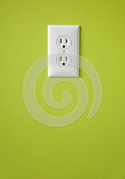 White electric outlet