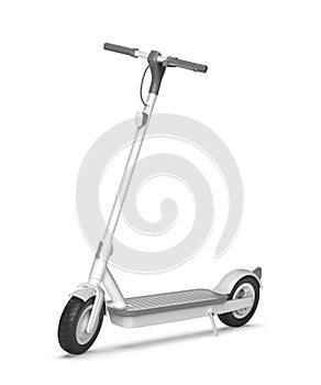 White electric scooter