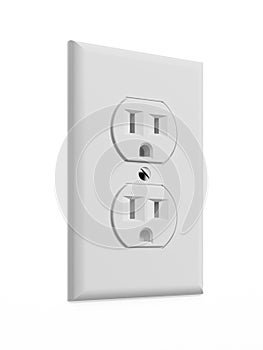 White electrical outlet