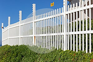 White Electrified Boundary Fence