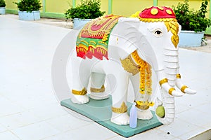 White Elephant Statue in the Temple photo