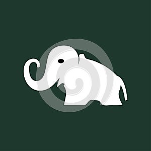 White Elephant vector logo template design
