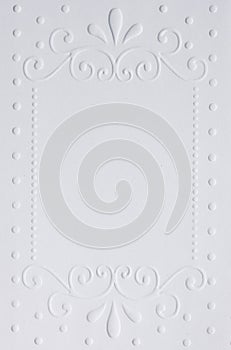 White embossed paper